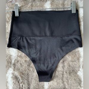 Black tummy control thong